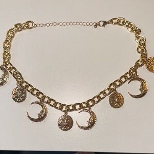 Lunar Charm Gold Necklace